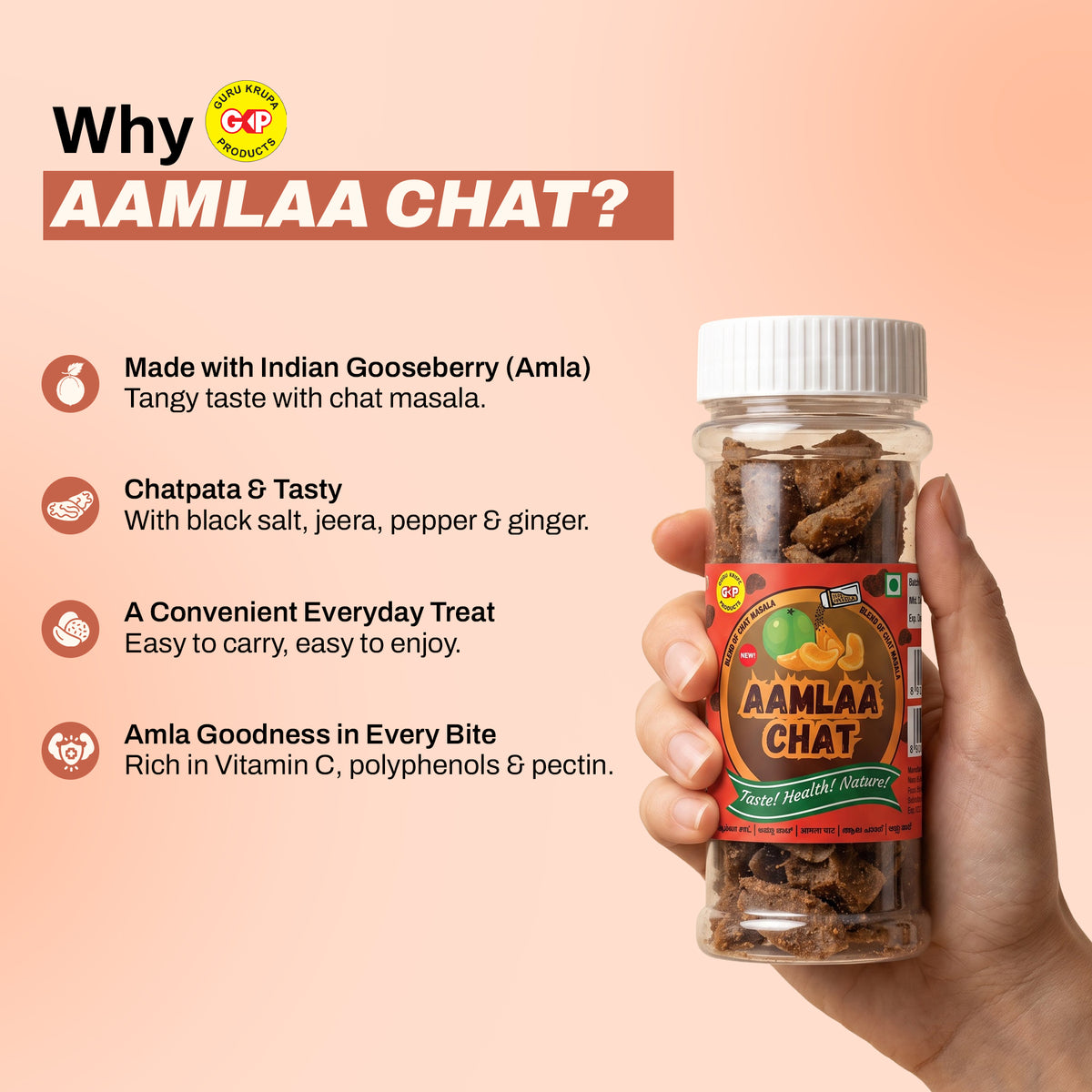 Aamlaa Chat – Value Pack of 3 Jars (90g Each)