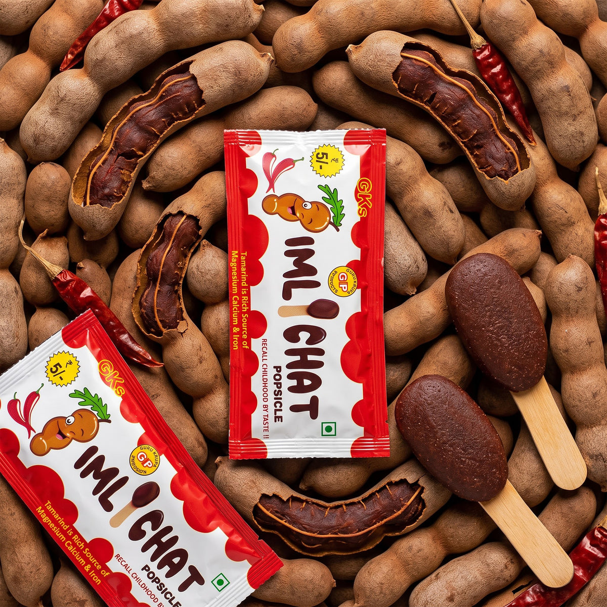 Imli Chat Popsicle – Pack of 50 Pcs (7g Each)