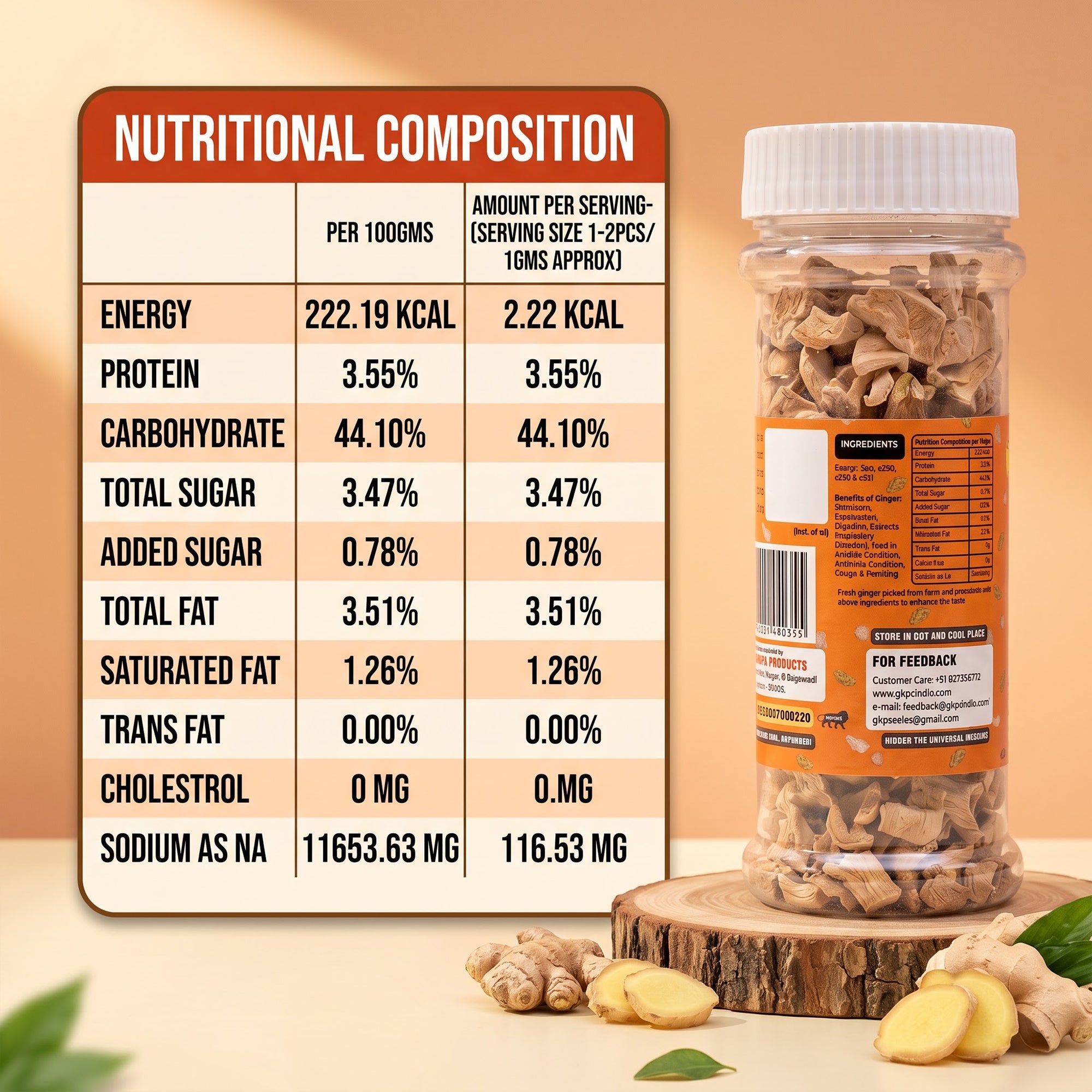 Ginger Chat – Value Pack of 3 (65g Per Jar)