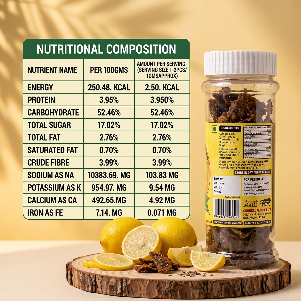 Chatpata Lemon – Value Pack of 3 Jars (70g Each)