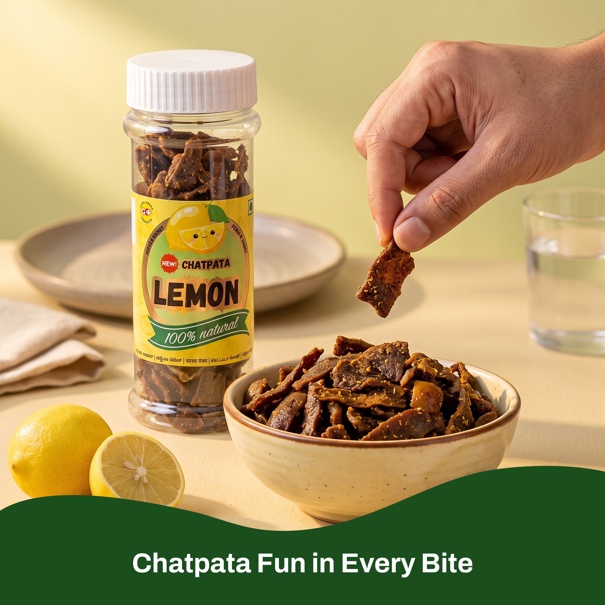 Chatpata Lemon – Value Pack of 3 Jars (70g Each)