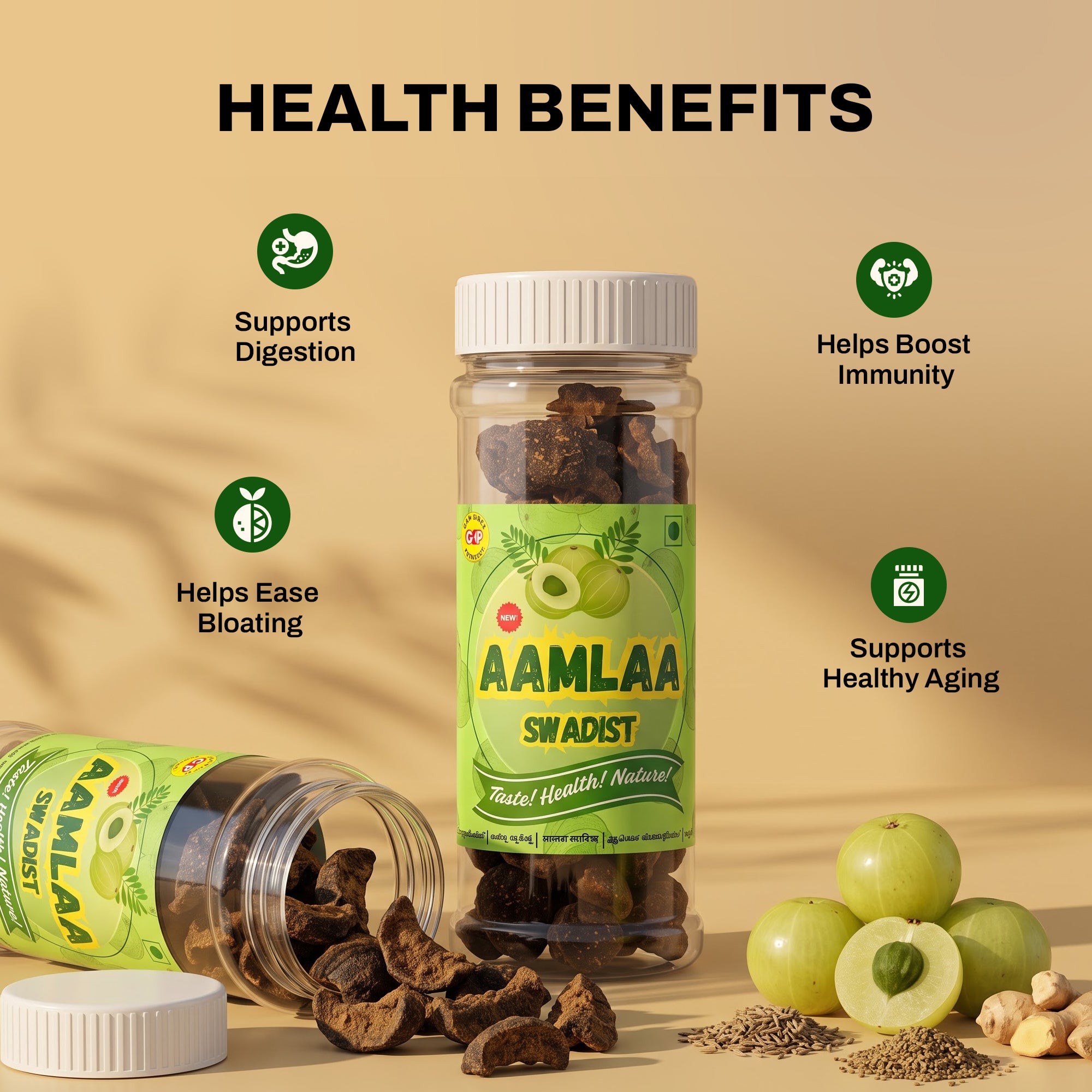 Aamlaa Swadist – Value Pack of 3 Jars (70g Each)