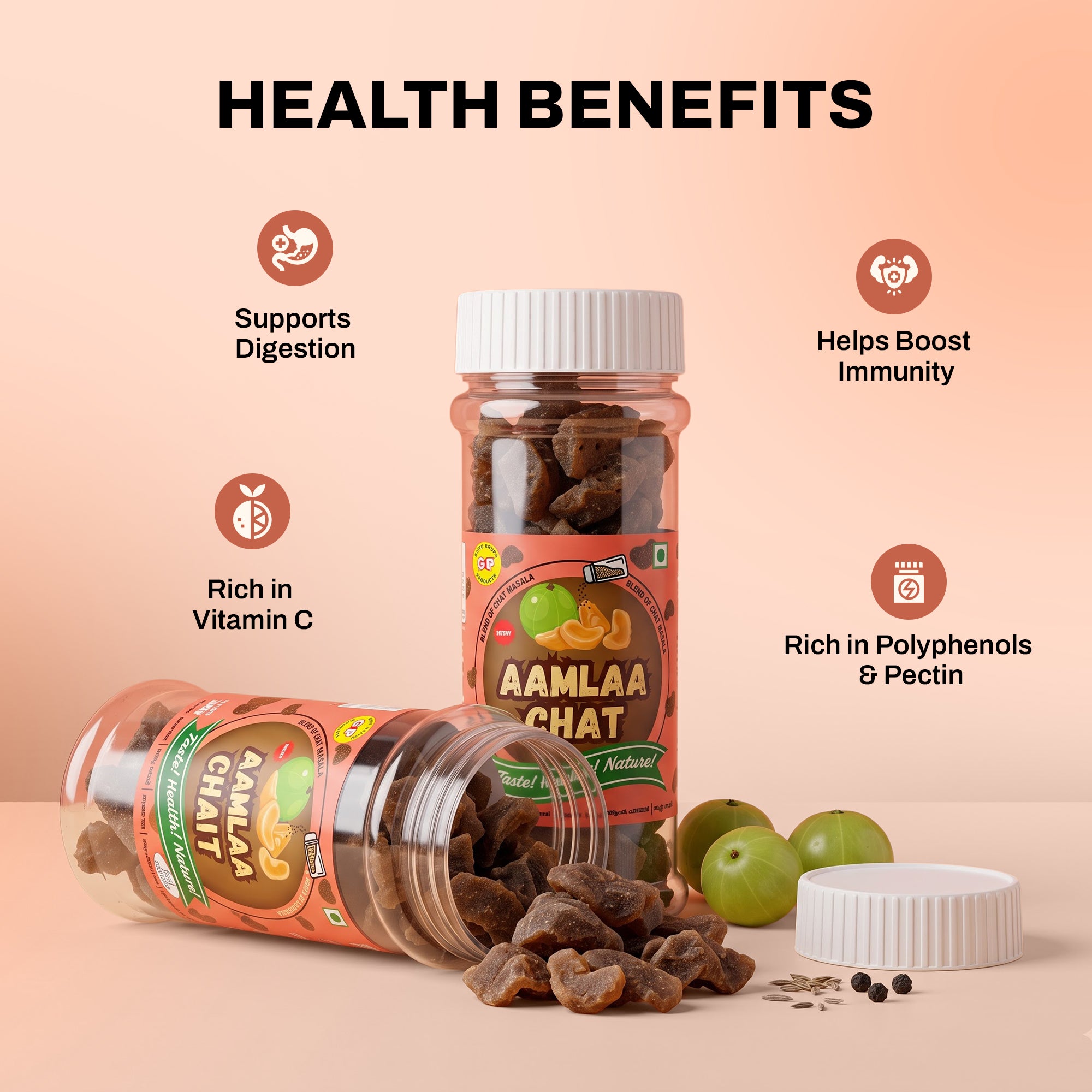 Aamlaa Chat – Value Pack of 3 Jars (90g Each)